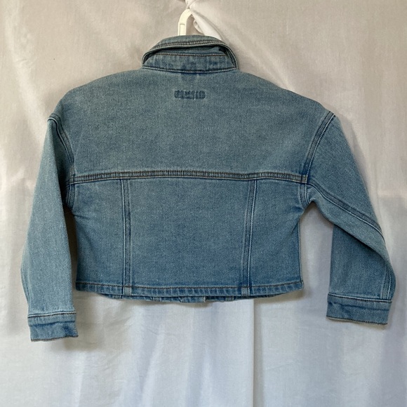 🎉 3 For $20 GB Girls Cropped Denim Jacket Size 6 Light Blue Button Closure NWT - Picture 6 of 7